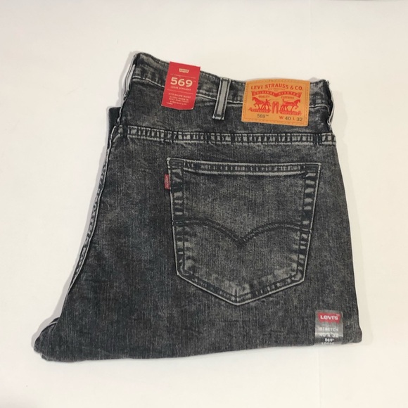 Levi’s 569 Loose Straight Fit Black & Gray Jeans - Picture 3 of 8